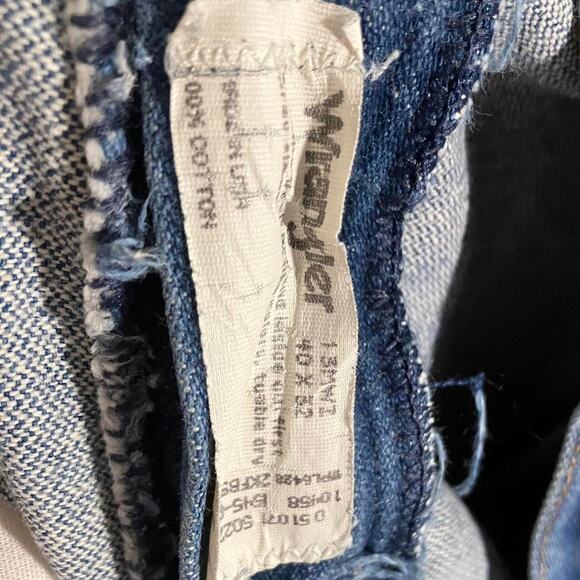 Vintage 80s Wrangler Distressed Western Cowboy Denim Jeans‎ - Picture 5 of 7